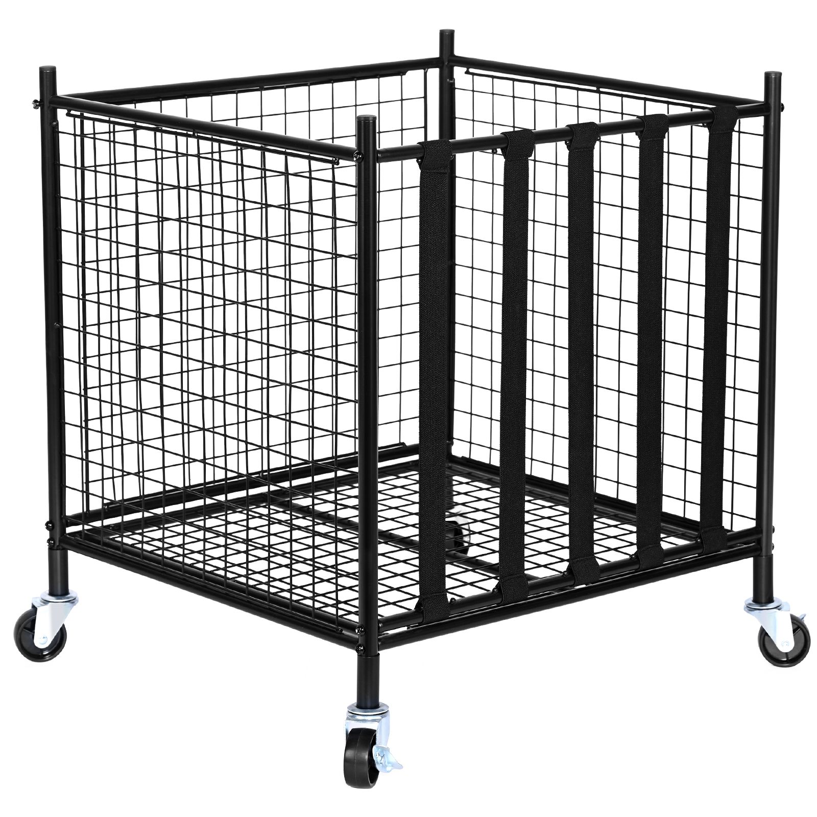 Sports Equipment Garage Organizer - Rolling Sports Ball Storage Cart, Lockable