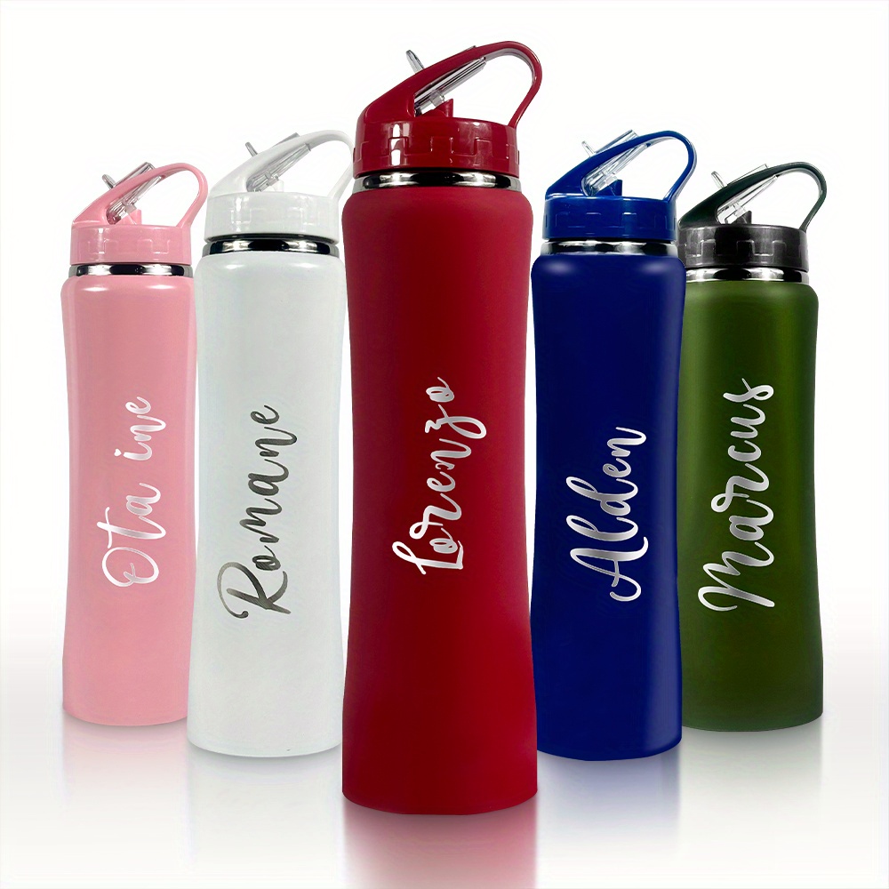 Sports Equipment With Names - Personalized Name Straw Water Bottle, Custom