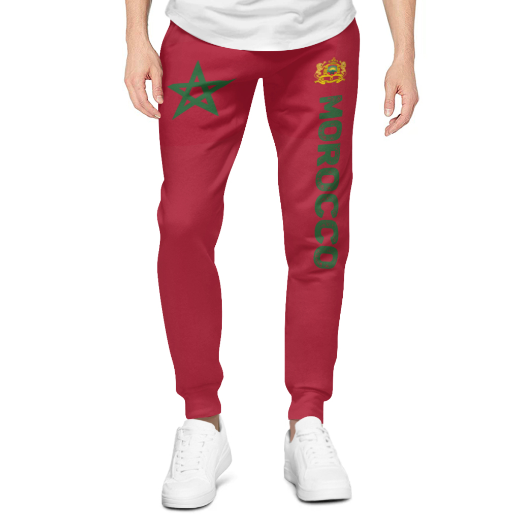 Sports Equipment Jersey - 2025 Morocco Flag Mens Sweatpants with