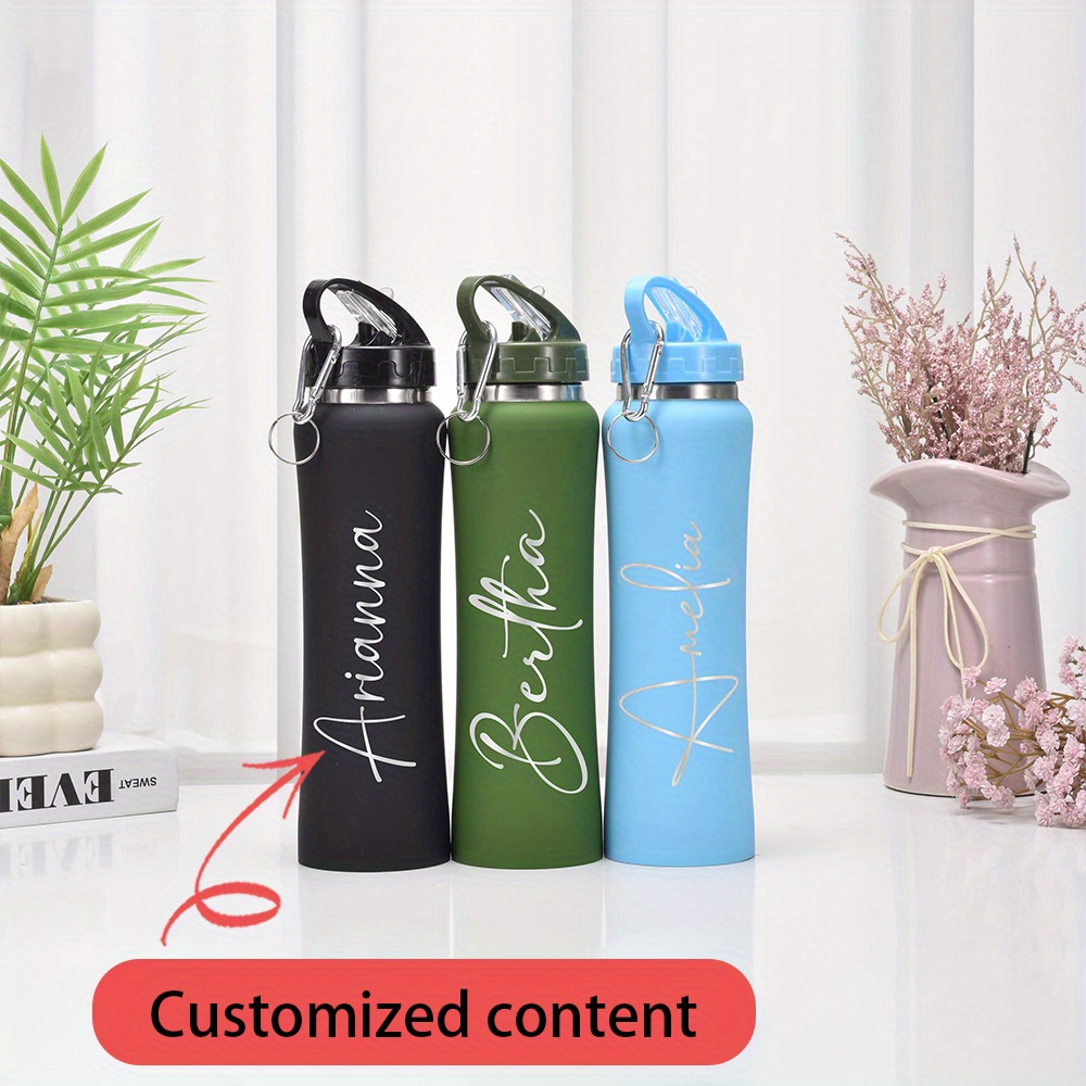 Sports Equipment With Names - Custom Name Stainless Steel Water Bottle,Multi‑Color