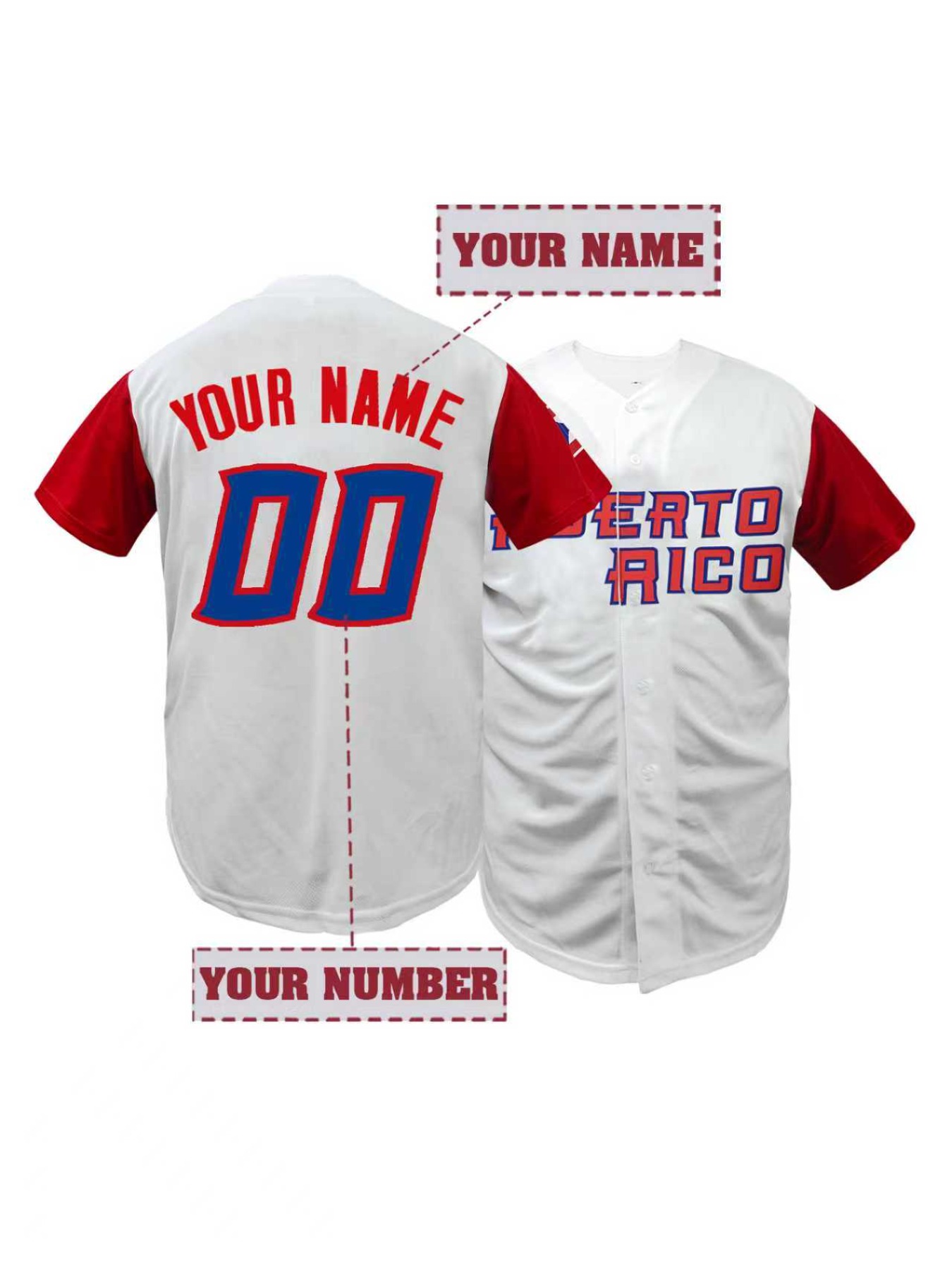 Sports Equipment Jersey - Men's Personalized Name And Number Baseball