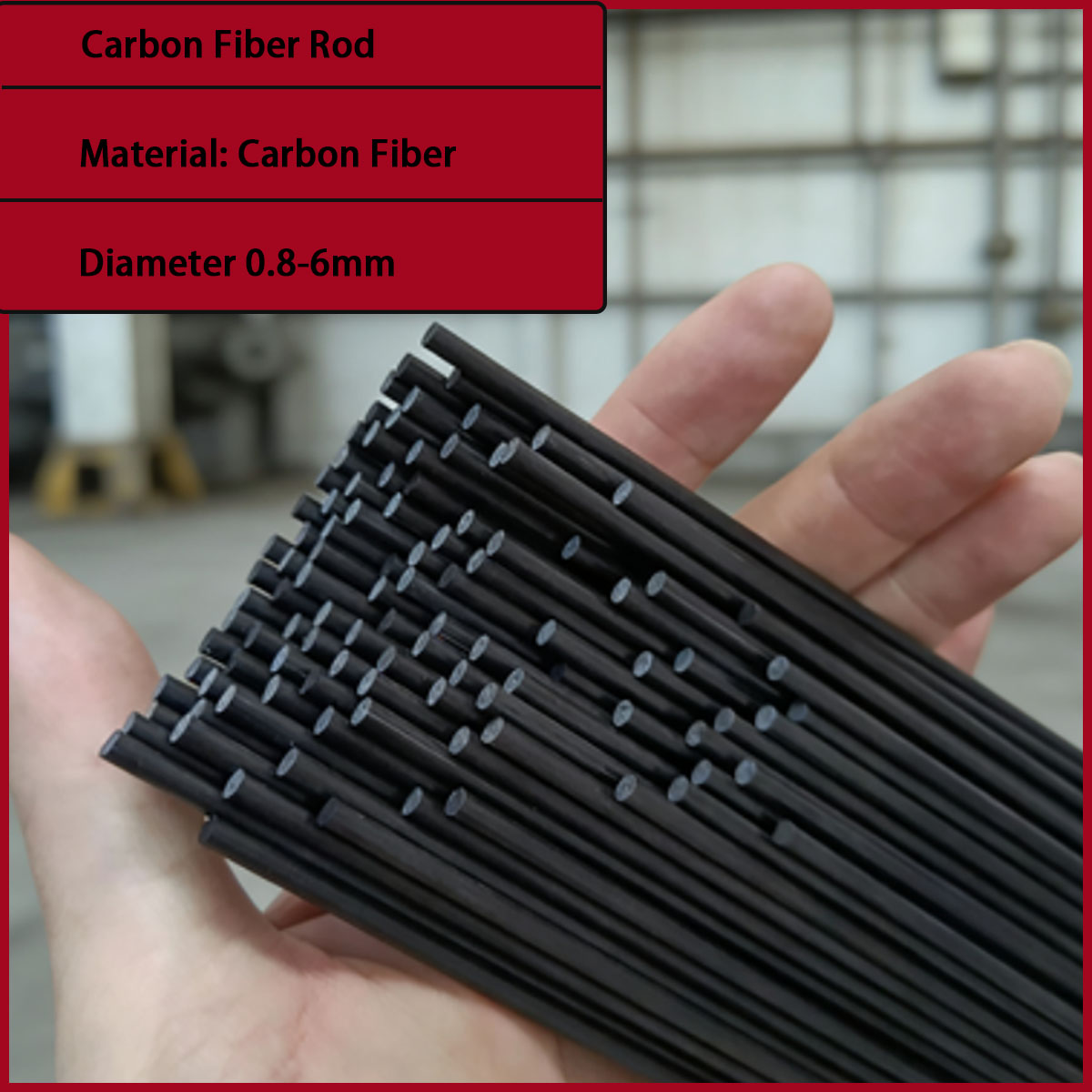 Sports Equipment Used - Carbon fiber rods with a diameter