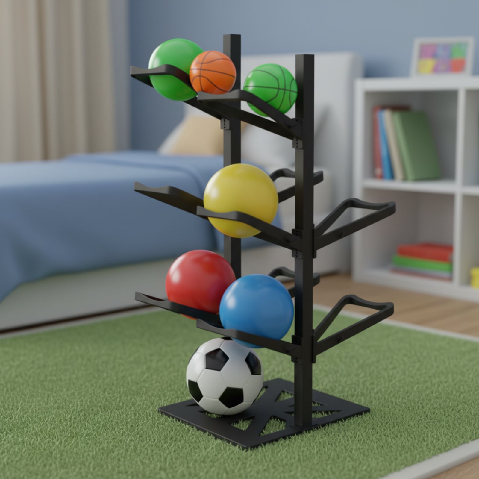 Basketball Rack Space Saving B - đánh giá và giá Sports Equipment Garage Organizer