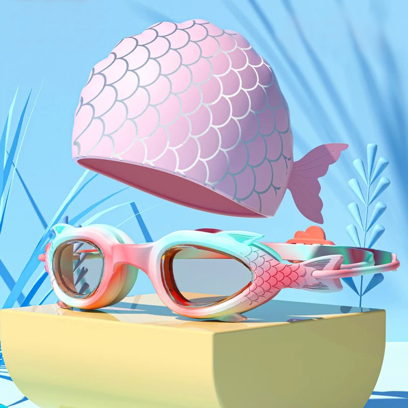 Children's Swimming Goggles; W - đánh giá và giá Swim Cap Silicone