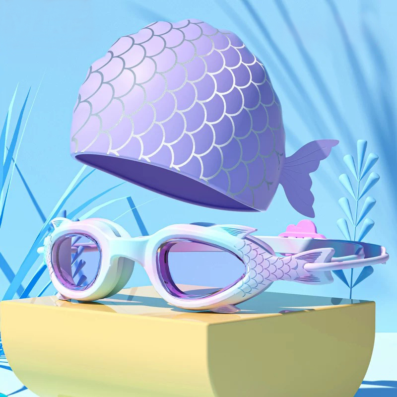 Children's Swimming Goggles; W - đánh giá và giá Swim Cap Silicone