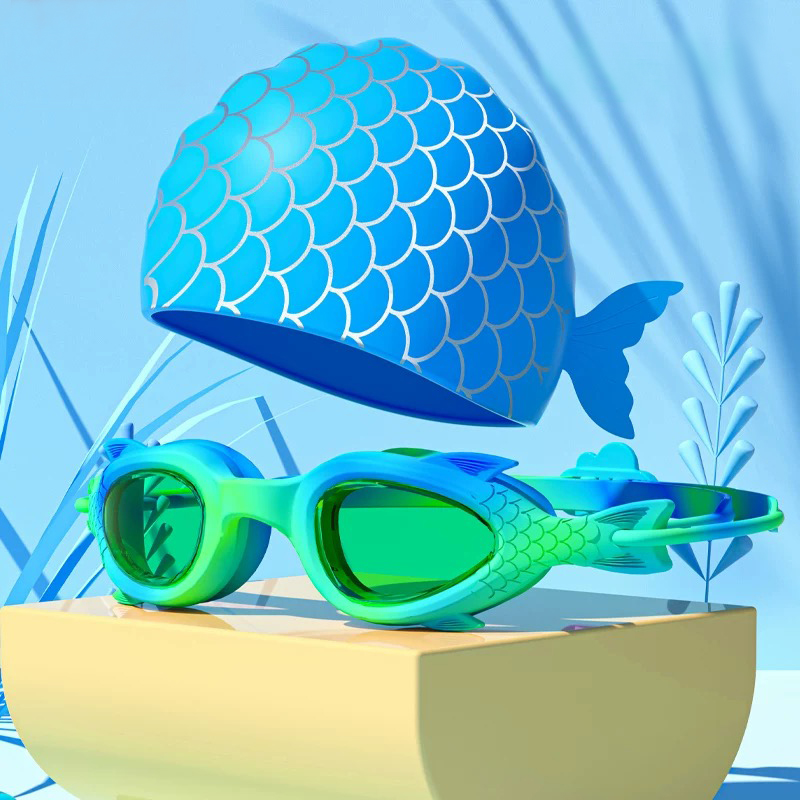Children's Swimming Goggles; W - đánh giá và giá Swim Cap Silicone